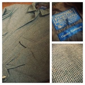 VTG Pendleton | Houndstooth Pleated Coat | Large